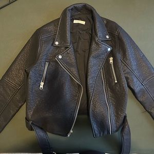 Abercrombie faux leather moto jacket